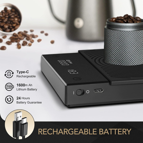 Báscula De Café Con Temporizador, Báscula Digital De Café Co