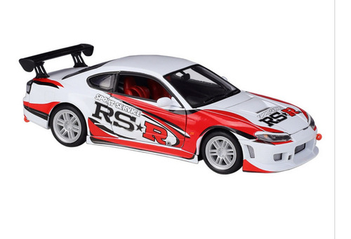 Coche Welly 1:24 Modelo Nissan Silvia S15 Rs-r Blanco Rojo [