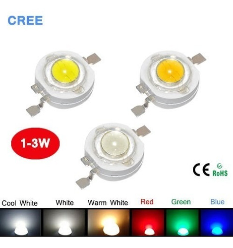 20 Chip Led 3w Super - White 6000-6500k  - 200lm