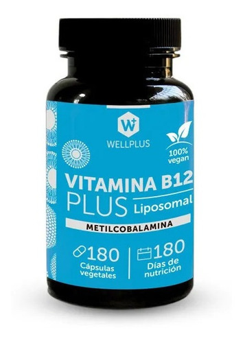 Imagen 1 de 4 de Vitamina B12 Plus Liposomal - Metilcobalamina- 180 Caps