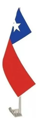 Bandera Chile Para Carro De 41cm Alto Plastico Fiesta