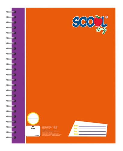 Cuaderno Profesional 6 Pzs Scool Cuadro Chico 100 Hojas Pack