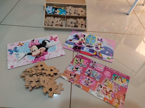 8 Rompecabezas Minnie Mouse Y Princesas De Disney (Usado)