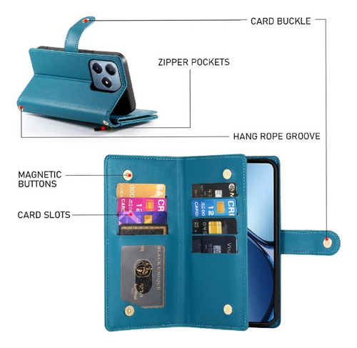 Funda Abatible Monedero For Realme C63 Multifuncional Con