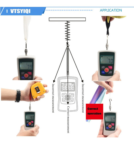 Medidor De Fuerza Digital Push Pull Gauge Tester Con 500n
