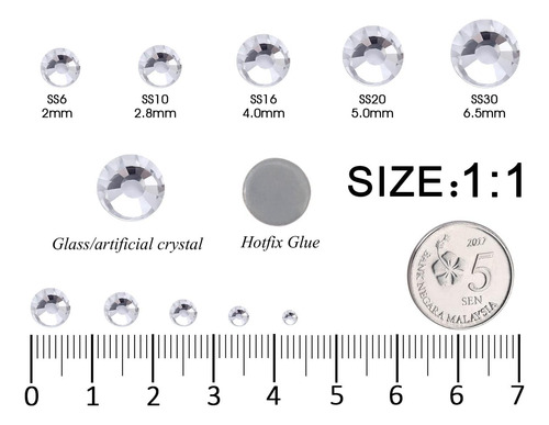 12376 Piezas De Cristal Transparente Con Diamantes De Imitac