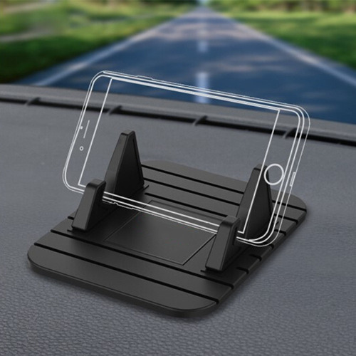 Soporte De Teléfono For Coche De Silicona Negra, 6 Piezas,