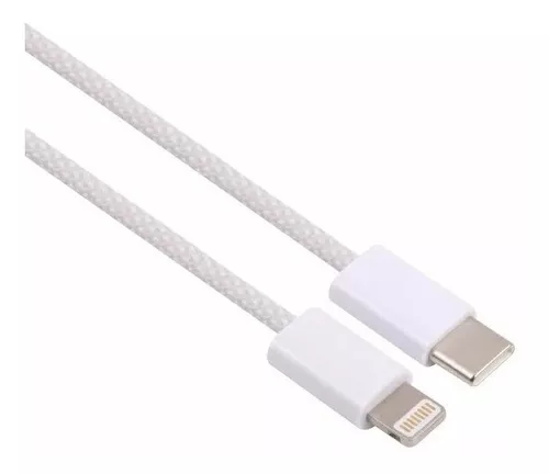 Kubo. Combo Ficha Cargador Iphone Usb Tipo C 20w Más Cable Tipo C a  Lightning 1 Metro Compatible