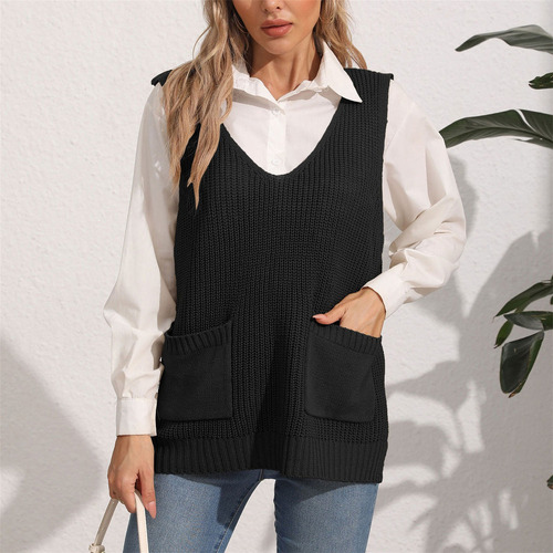 25 Camisa Base Sin Mangas Con Cuello Redondo Y Cuello