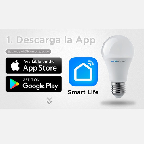 Imagen 3 de 5 de Ampolleta Led Smart Wifi 10w E-27 Google Home Alexa
