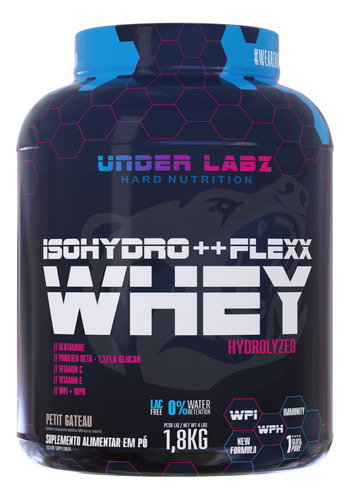 Whey Isolado  Isohydro ++ Flexx Whey 1.8kg Under Labz Sabor Chocolate Petit Gateau