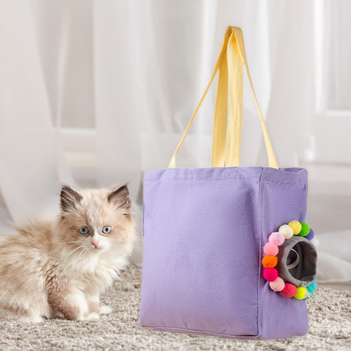 Bolsa Transportadora Para Gatos, Bolso Para Gatos M Violeta
