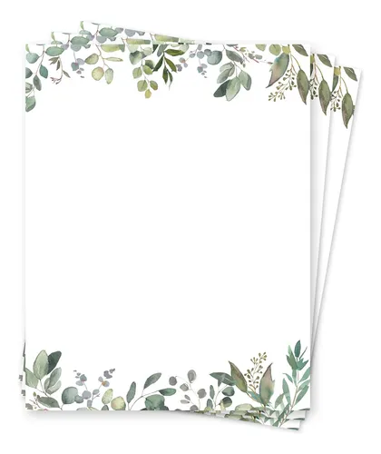Papel De Papelería Temática De Hojas, Papel Membrete ...
