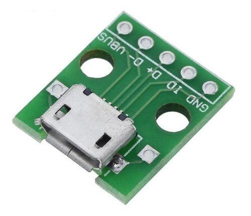 5 Piezas Adaptador Micro Usb A Dip 5 Pines Hembra 2.54mm Pcb