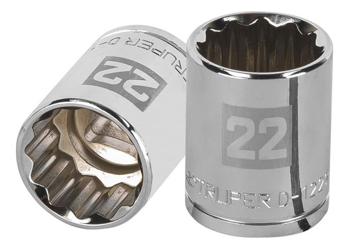 Dado De 22mm 12 Puntas Cuadro 1/2in Truper