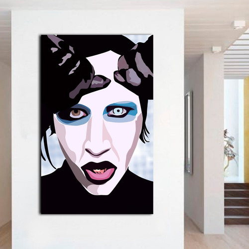 Cuadro Decorativo Musica Marilyn Manson (80x50 Cm)