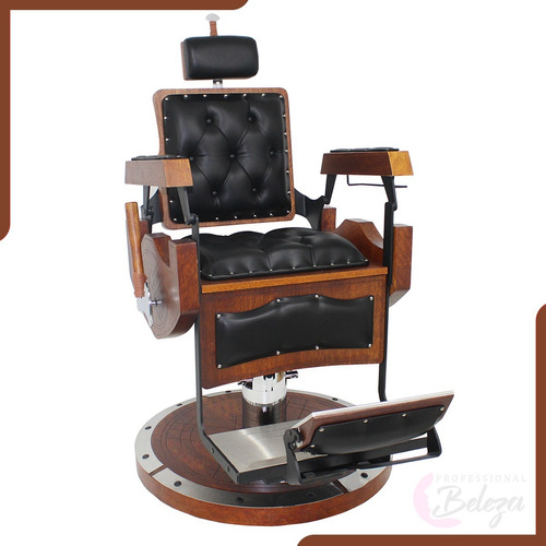 Imagem 1 de 10 de Cadeira Barbearia Viking Kixiki Reclinavel Capacidade 180kg