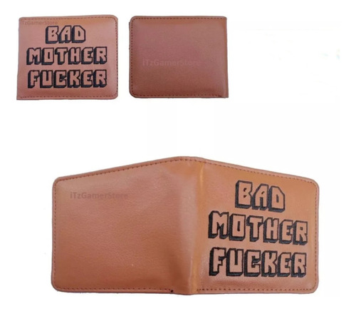 Cartera Billetera Modelo Pulp Fiction Bad Mother Fucker Café