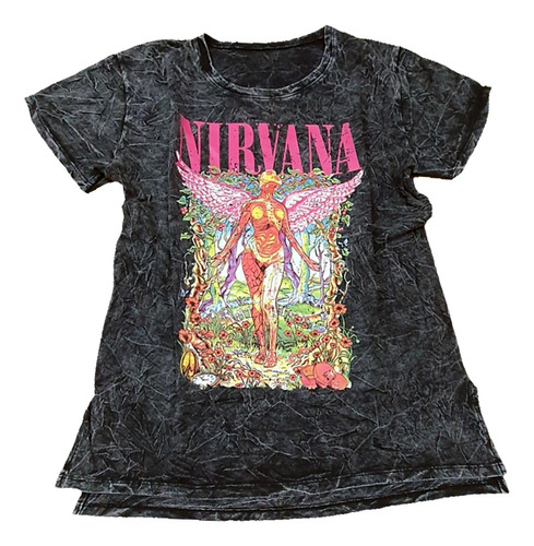 Remera Rock Nirvana Angel In Utero Color Nevada Lupe Store
