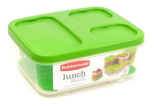 Vianda Pote Hermetico Apilable Lunch Box Rubbermaid 7p90 Color Verde Claro