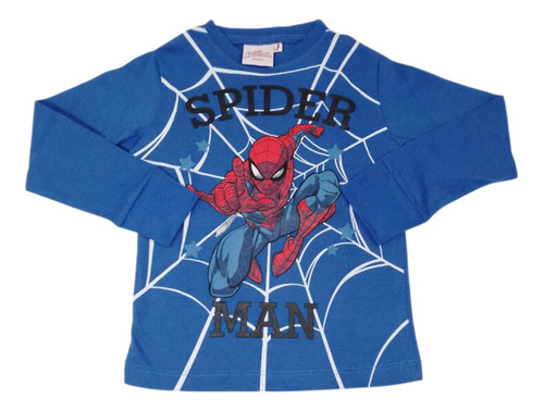 Franela Spiderman Hombre Araña Manga Larga Marvel  Niño 