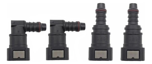 Conector Rápido De Línea De Combustible Curvo Id8 9.89, Fuel