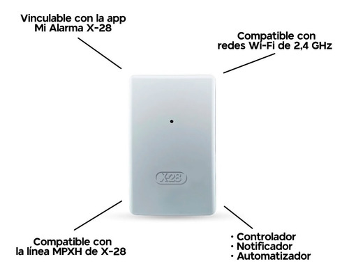 Imagen 2 de 4 de Avisador Controlador Wi-fi Alarma X-28 Wificom100-mpxh
