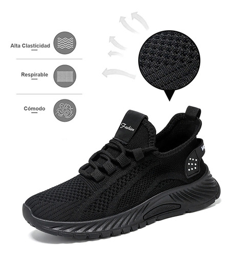 Zapatos De Tenis Elásticos Transpirables Moda Para Mujer