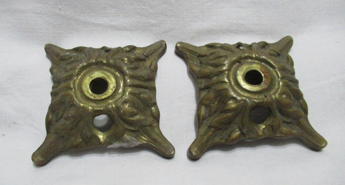 Repuestos Para Candelabros Antig Par Bases De Bronce