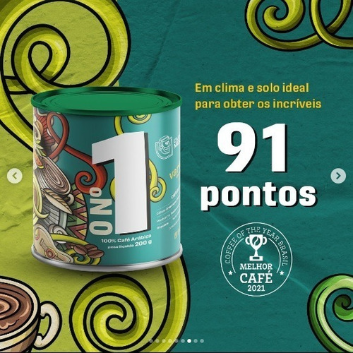 Imagem 4 de 6 de Café Campeão, Café Nº 1 Do Brasil, Café Do Mestre 200g Moído