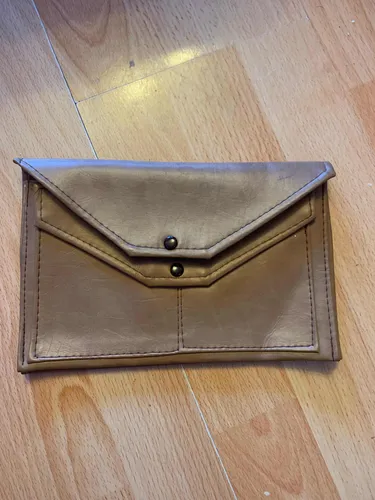 Cartera Hombre Portadocumentos Retro Marrón Simil Cuerina80s