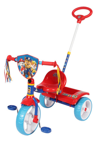 Triciclo Paw Patrol Pb-ctpp Cajuela Barra Empuje Apache