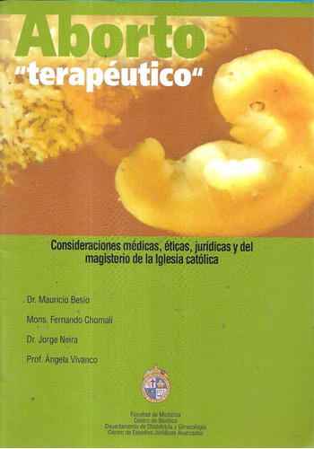 Libro : Aborto Terapéutico / Besio - Chomalí - Neira Vivanco