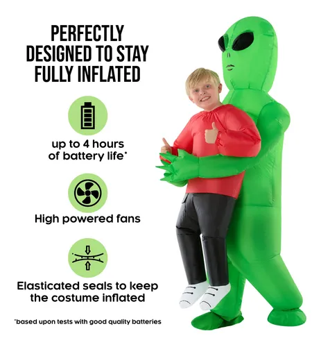 Disfraz Inflable De Abducción Alienígena Morph Red Para Niño