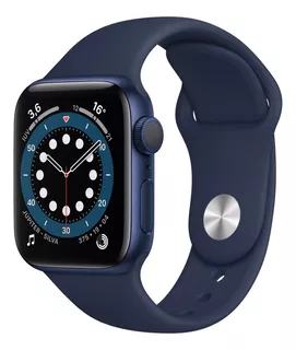 Apple Watch Series 6 (GPS) - Caixa de alumínio azul de 40 mm - Pulseira esportiva marinho-escuro