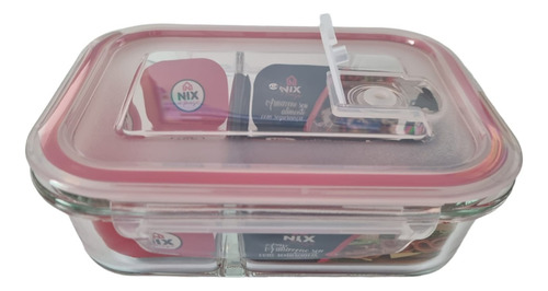 Conjunto Com 10 Potes 640ml Divisória Hermético Marmita