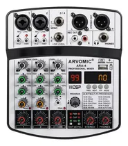 Comprar Mixer  Audio 4 Canais Console Mixagem Para Dj Usb Bluetooth