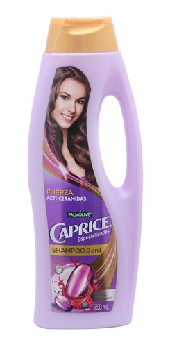 Shampoo Caprice Fuerza Acti-ceramidas + Complex 2 En 1 750ml