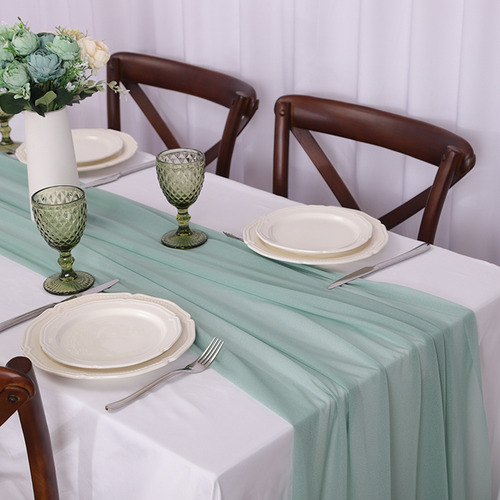 Mantel Vertical De Chiffon Table Runner Para Mesa