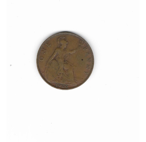 Ltc489. Moneda Británica De Un Penny De 1920. Jorge V