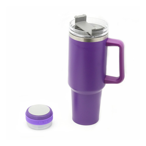 Termo 40oz Térmico C/ Bocina Acero Inoxidable 1200ml Moda Violeta Oscuro