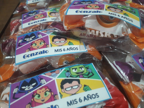 Candy Bar Jóvenes Titanes - 60 Golosinas Personalizadas !!