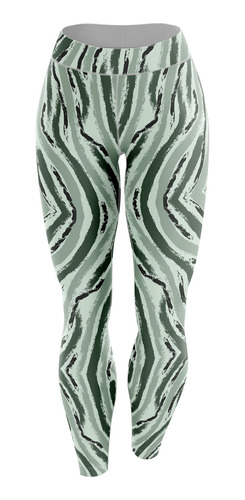 Calça Legging Missy Fitness Academia Estampada Militar