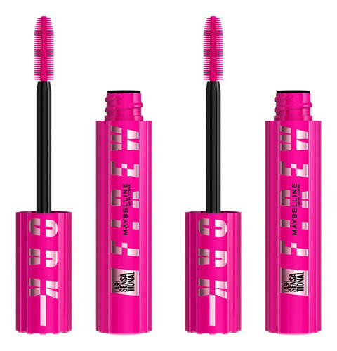 Máscara de pestañas lavable Maybelline Fire Work Eua Color 802 Blackest Black