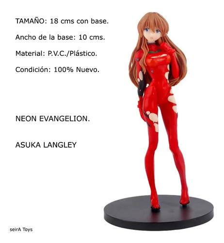 Asuka Langley Soryu. Neon Genesis Evangelion. 18 Cm. Pvc.