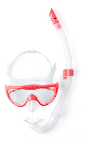 Set Máscara Y Snorkel Speedo Glide Junior Rosa