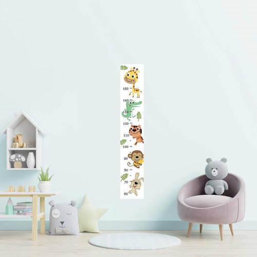 Imagem 1 de 2 de Régua Adesiva Infantil Animais Da Floresta N09211 20x115cm