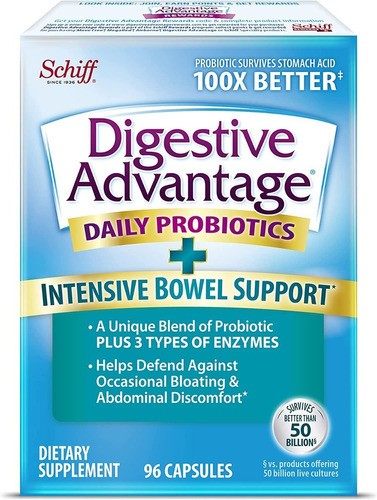 Probioticos Enzimas Digestive Advantage 96 Capsulas Eg E40 Sabor Nd