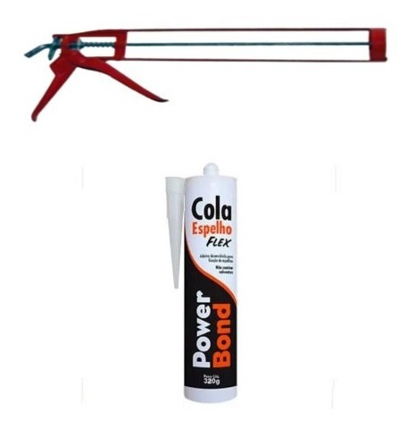 Kit 1 Cola Fixa Espelho E Cuba + Pistola Aplicador Vedação