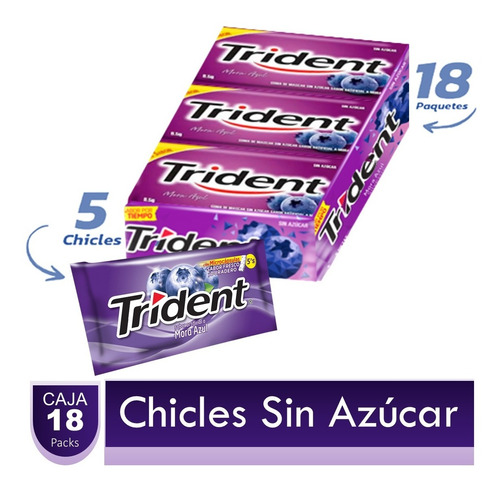 Chicles Trident Display X18 Uds